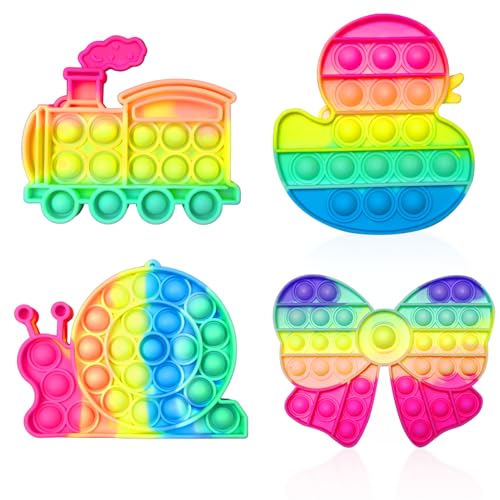 Steemjoey 4 PCS Push It and Pop Bubble, Sensorisches Fidget Spielzeug, Schnecke Zug & Ente Silikon Fidget Toys Stressabbau Spielzeug, Erwachsene und Kinder zu entlasten Angst Steemjoey 4 PCS Push It and Pop Bubble, Sensorisches Fidget Spielzeug, Schnecke Zug & Ente Silikon Fidget Toys Stressabbau Spielzeug, Erwachsene und Kinder zu entlasten Angst von Steemjoey