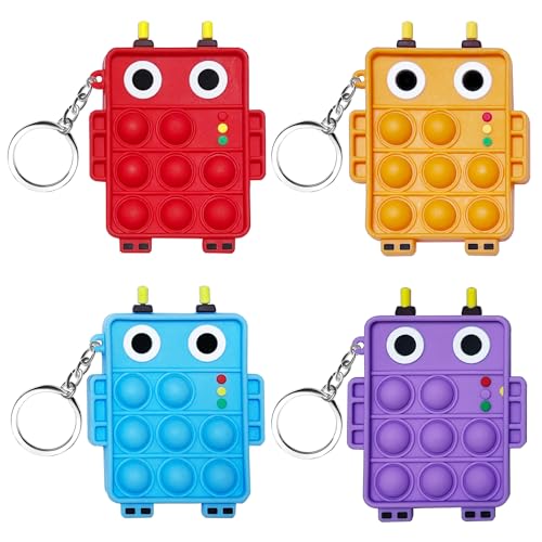 Steemjoey 4 Stück Pop Push It Fidget Toy, Mini Silikon Spielzeug mit Schlüsselanhänger Toys, Poppet Bubble Finger Toys Autismus ADHS Squeeze Toys Stress Reliever Anti-Angst für Kinder Erwachsene Steemjoey 4 Stück Pop Push It Fidget Toy, Mini Silikon Spielzeug mit Schlüsselanhänger Toys, Poppet Bubble Finger Toys Autismus ADHS Squeeze Toys Stress Reliever Anti-Angst für Kinder Erwachsene von Steemjoey