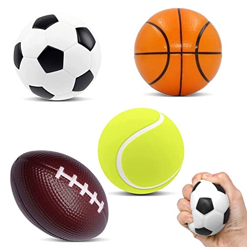 Steemjoey 4 Stück Stressball Streßball Knautschball Antistressball lustige Gesichter Softball Squeeze Bälle, Fidget Toy Stress Relief Emotionale Spielzeug - Fußball Basketball Soccerball Tennisball Steemjoey 4 Stück Stressball Streßball Knautschball Antistressball lustige Gesichter Softball Squeeze Bälle, Fidget Toy Stress Relief Emotionale Spielzeug - Fußball Basketball Soccerball Tennisball von Steemjoey
