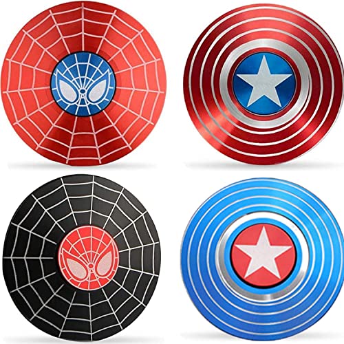 Steemjoey 4 Stück Superhelden Fidget Spielzeug für Kinder und Erwachsene, Fidget Spielzeug Finger Toy Hand Spielzeug ADHD Anti Angst Spielzeug Stressabbau Spielzeug für Erwachsene und Kinder von Steemjoey