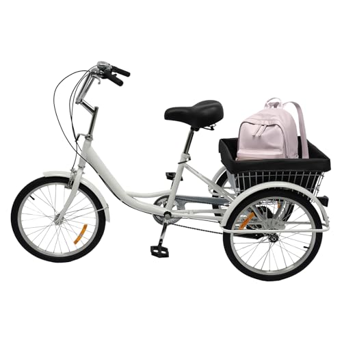 Dreirad für Erwachsene, 20 Zoll 8 Gang Dreiräder mit Einkaufskorb, 3-Rad Fahrrad für Erwachsene und Senioren Tricycle für Erholung, Einkaufen, Picknicks, Reisen Dreirad für Erwachsene, 20 Zoll 8 Gang Dreiräder mit Einkaufskorb, 3-Rad Fahrrad für Erwachsene und Senioren Tricycle für Erholung, Einkaufen, Picknicks, Reisen von Steeviuzj