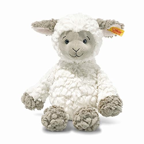 Steiff Kuscheltier Lita Lamm, Süßes Stofftier mit Kunststoffaugen, Kinder, Jungen & Mädchen, Soft Cuddly Friends, Plüschtier 30 cm, Weiß, 073427 von Steiff