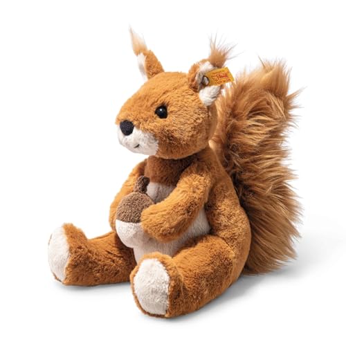 Steiff 045172 Soft Cuddly Friends Phil Eichhörnchen 20cm, rotbraun sitzend, Glazed Ginger von Steiff