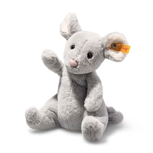 Steiff 056246 Soft Cuddly Friends Cheesy Maus, Gray Violet, 19cm von Steiff