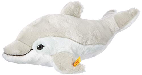 Steiff Cappy Delphin - 35 cm - Kuscheltier für Kinder - weich & waschbar - grau/weiß/ (063183) von Steiff
