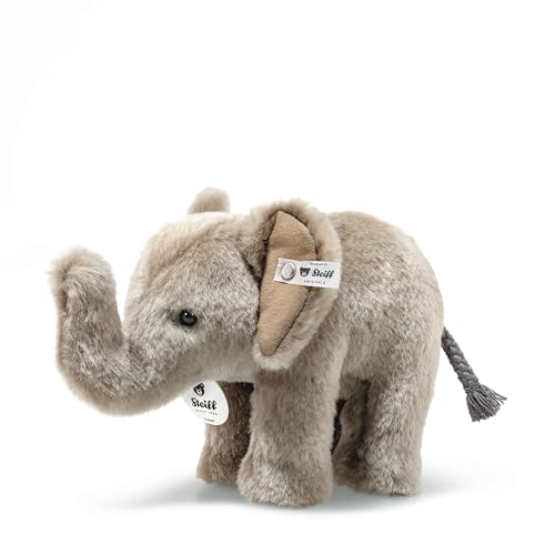 Steiff Kuscheltier Trampili Elefant, Süßes Stofftier mit Kunststoffaugen, Kinder, Jungen & Mädchen, Plüschtier 18 cm, Hellgrau, 064487 von Steiff