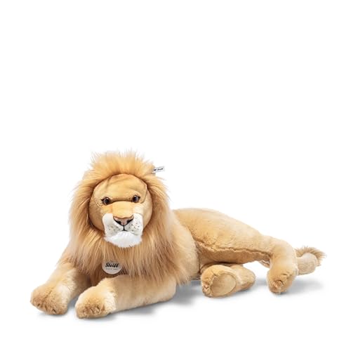 Steiff Kuscheltier Leo Löwe, Süßes Stofftier mit Kunststoffaugen, Kinder, Jungen & Mädchen, Plüschtier 65 cm, Beige, 065170 von Steiff