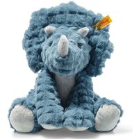 Steiff 087806 - Dixi Triceratops, sitzend, petrol/grau, Dino, Plüsch, 28 cm von Steiff