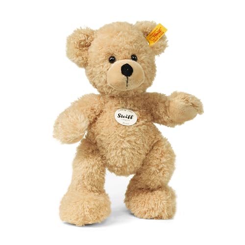 Steiff Teddybär Fynn beige 28 cm, Teddy-Bär zum Kuscheln und Spielen für Kinder, aus kuschelweichem Plüsch, Stofftier-Teddy beweglich & waschmaschinenfest von Steiff