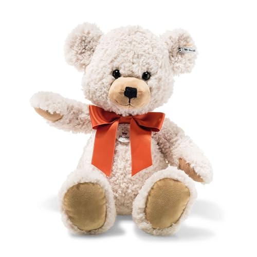Steiff Kuscheltier Lilly Schlenker-Teddybär, Süßes Stofftier mit Kunststoffaugen, Kinder, Jungen & Mädchen, Plüschtier 40 cm, Weiß, 111945 von Steiff