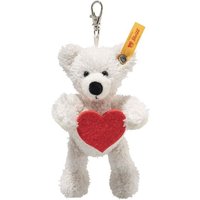 Steiff 112645 - Anhänger Lotte Teddybär Love, Teddy mit Herz, weiß/rot, Plüsch-Schlüsselanhänger, 12 cm von Steiff