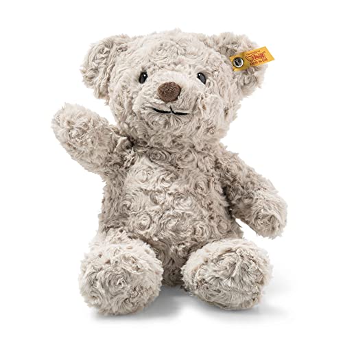 Steiff Soft Cuddly Friends Honey Teddybär hellgrau 28 cm, Teddy aus flauschigem Plüsch von Steiff