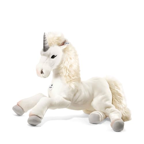 Steiff 015090 Starly Schlenker Einhorn 70cm, Weiss liegend von Steiff