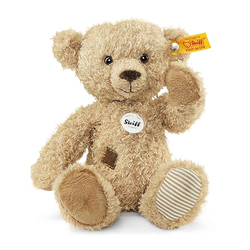 Steiff Kuscheltier Theo Teddybär, Süßes Stofftier mit Kunststoffaugen, Kinder, Jungen & Mädchen, Friends, Plüschtier 23 cm, Beige, 023491 von Steiff