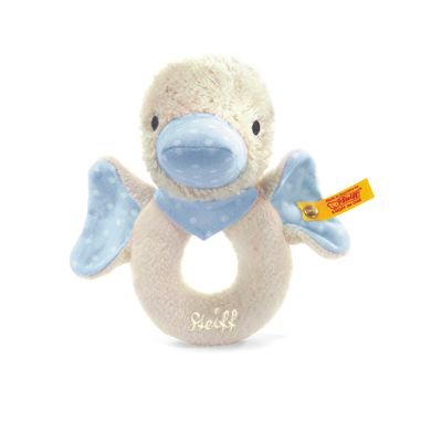 Steiff 238406 - Schnatter-Ente Greifring, blau, 12 cm von Steiff