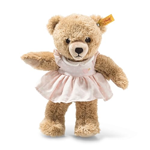 Steiff Kuscheltier Schlaf-gut-Bär, Süßes Stofftier, Jungen, Mädchen & Babys ab 0 Monaten, Friends, Plüschtier 25 cm, Rosa, 239526 von Steiff