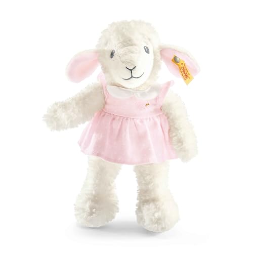 Steiff Kuscheltier Träum-süß-Lamm, Süßes Stofftier, Jungen, Mädchen & Babys ab 0 Monaten, Soft Cuddly Friends, 28 cm, Rosa, 239625 von Steiff