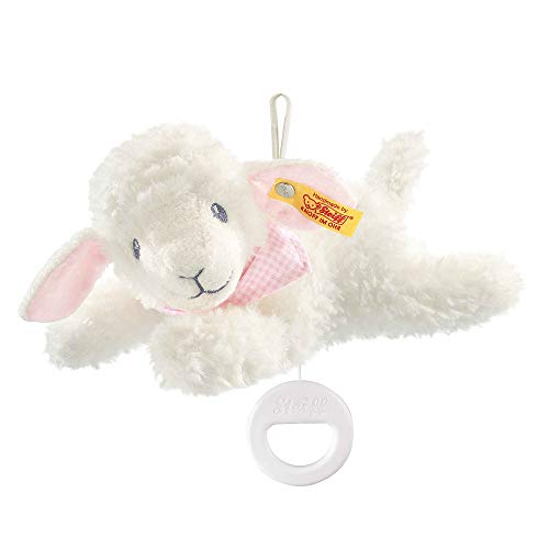 Steiff 239649 Träum-süß-Lamm Spieluhr Plüschtier, Mehrfarbig, Medium, 25 cm von Steiff