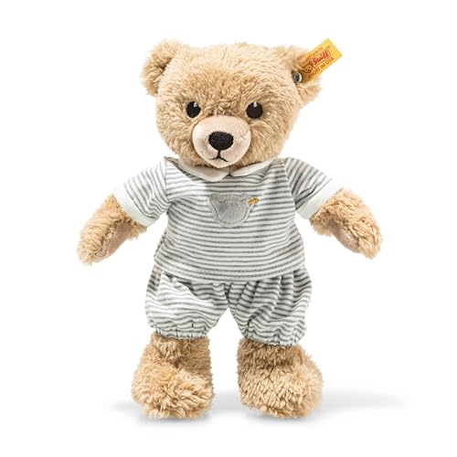 Steiff Kuscheltier Schlaf-gut-Bär, Süßes Stofftier, Jungen, Mädchen & Babys ab 0 Monaten, Soft Cuddly Friends, Plüschtier 25 cm, Hellgrau, 239908 Steiff Kuscheltier Schlaf-gut-Bär, Süßes Stofftier, Jungen, Mädchen & Babys ab 0 Monaten, Soft Cuddly Friends, Plüschtier 25 cm, Hellgrau, 239908 von Steiff