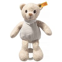 Steiff 242779 - Noah Teddybär Spieluhr (Melodie: Weißt du wieviel Sternlein), GOTS Plüsch/Stoff, beige, 23 cm von Steiff