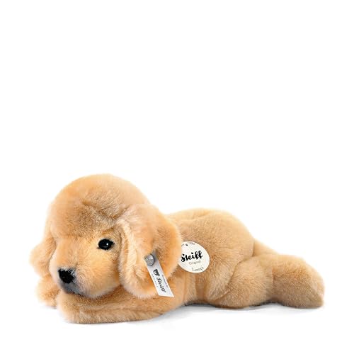 Steiff 280160 22 liegend Kleiner Freund Golden Retriever-Welpe Lumpi, GOLDBLOND, 22 cm von Steiff