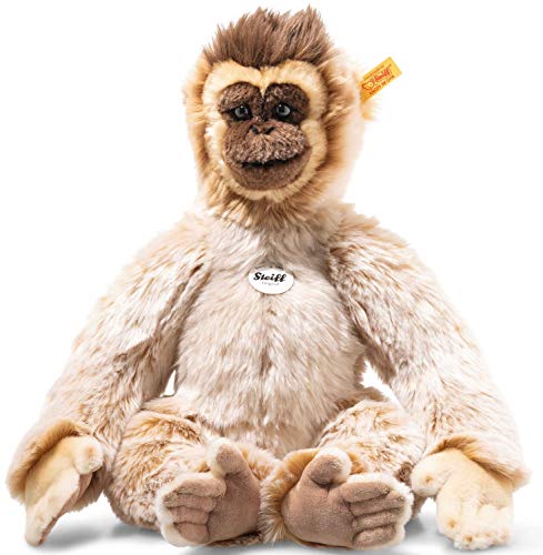 Steiff National Geographic Bongo Schlenker-Gibbon - 46 cm - Kuscheltier für Kinder - Plüschaffe - weich & waschbar - blond, gespitzt (061585) von Steiff