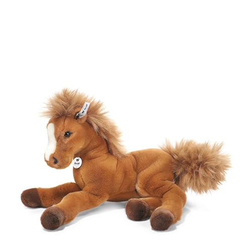 Steiff Kuscheltier Fenny Schlenker-Holsteiner, Süßes Stofftier mit Kunststoffaugen, Kinder, Jungen & Mädchen, Plüschtier 35 cm, Hellbraun, 070082 von Steiff