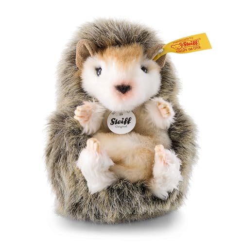 Steiff Joggi Baby-Igel - 10 cm - Igel Kuscheltier für Kinder - Stoffigel - weich & waschbar - braun meliert (070587) von Steiff