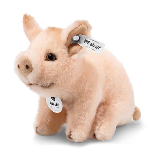Steiff Kuscheltier Sissi Schweinchen, Süßes Stofftier mit Kunststoffaugen, Kinder, Jungen & Mädchen, Plüschtier 15 cm, Klein, Rosa, 071898 von Steiff