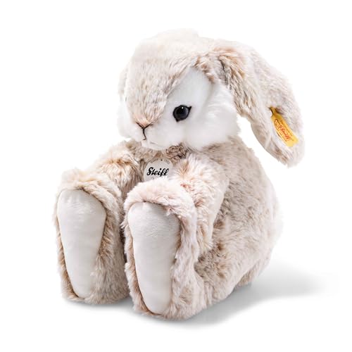 Steiff Kuscheltier Flummi Hase, Süßes Stofftier mit Kunststoffaugen, Kinder, Jungen & Mädchen, Plüschtier 24 cm, Beige, 080906 von Steiff