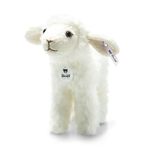 Steiff Kuscheltier Anni Lamm, Süßes Stofftier mit Kunststoffaugen, Kinder, Jungen & Mädchen, Plüschtier 16 cm, Klein, Weiß, 074233 von Steiff