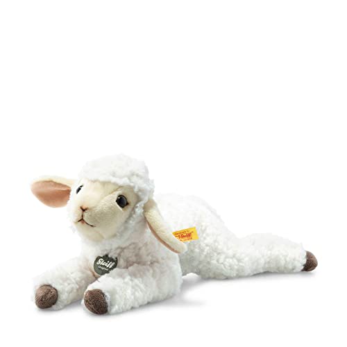 Steiff Boecky Lamm - 35 cm - Kuscheltier - Creme liegend, Whisper White, 067440 von Steiff