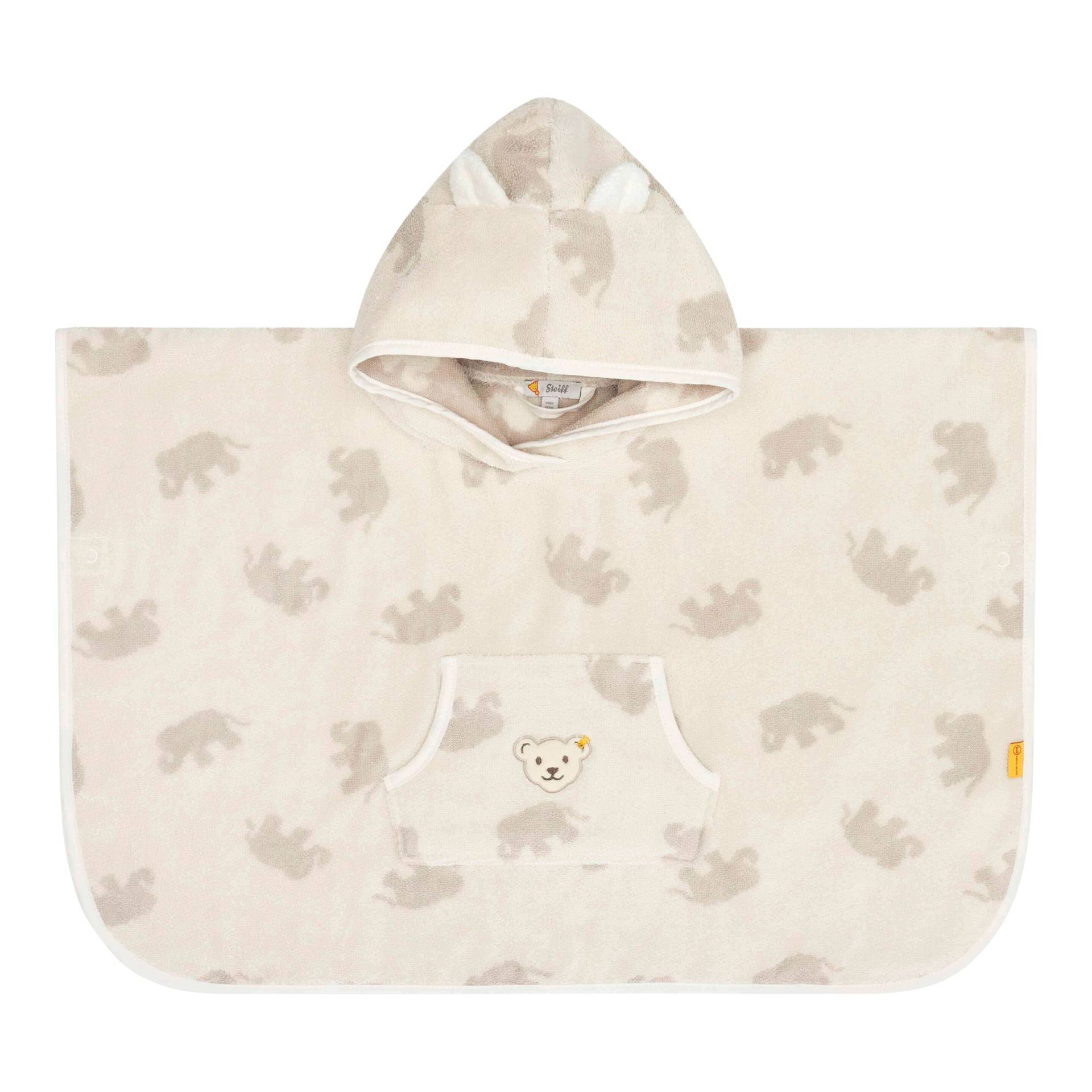 Steiff Frottee-Badeponcho Elefanten weiss Steiff Frottee-Badeponcho Elefanten weiss von Steiff