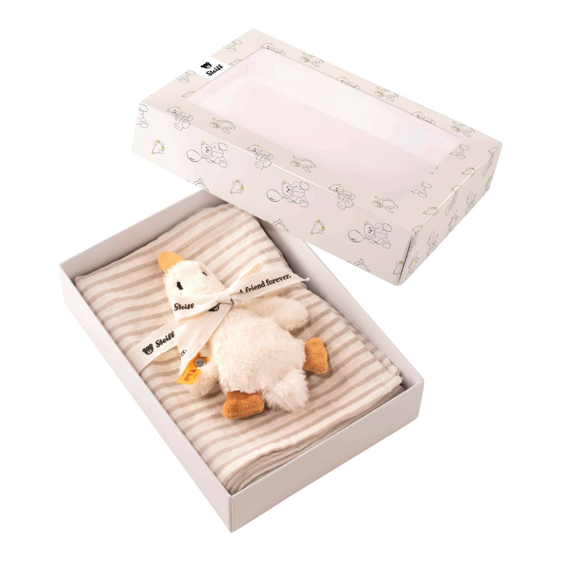 Steiff Geschenkset Gilda Gans Greifling und Spucktuch von Steiff