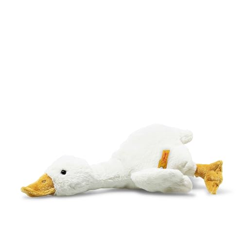 Steiff Gilda Gans weiß 26 cm, Soft Cuddly Friends, Kuscheltier Bauernhof Gans, Flauschiges Stofftier zum Spielen & Kuscheln, aus kuschelweichem Plüsch für babysanfte Haut, waschmaschinenfest Steiff Gilda Gans weiß 26 cm, Soft Cuddly Friends, Kuscheltier Bauernhof Gans, Flauschiges Stofftier zum Spielen & Kuscheln, aus kuschelweichem Plüsch für babysanfte Haut, waschmaschinenfest von Steiff