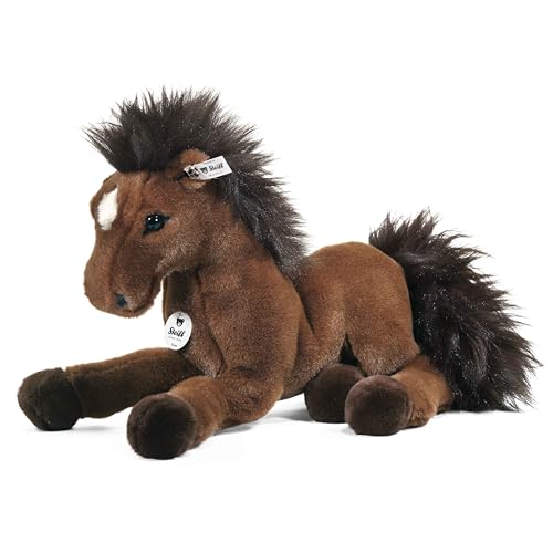 Steiff Kuscheltier Hanno Schlenker-Hannoveraner, Süßes Stofftier mit Kunststoffaugen, Kinder, Jungen & Mädchen, Plüschtier 35 cm, Braun, 070716 von Steiff