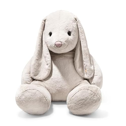 Steiff Hoppie Hase 80cm hellgrau, Plüschtier mit Schlappohren, Soft Cuddly Friends, Flauschiges Stofftier zum Kuscheln und Spielen, Kuscheltier für Mädchen und Jungen, waschmaschinenfest Steiff Hoppie Hase 80cm hellgrau, Plüschtier mit Schlappohren, Soft Cuddly Friends, Flauschiges Stofftier zum Kuscheln und Spielen, Kuscheltier für Mädchen und Jungen, waschmaschinenfest von Steiff