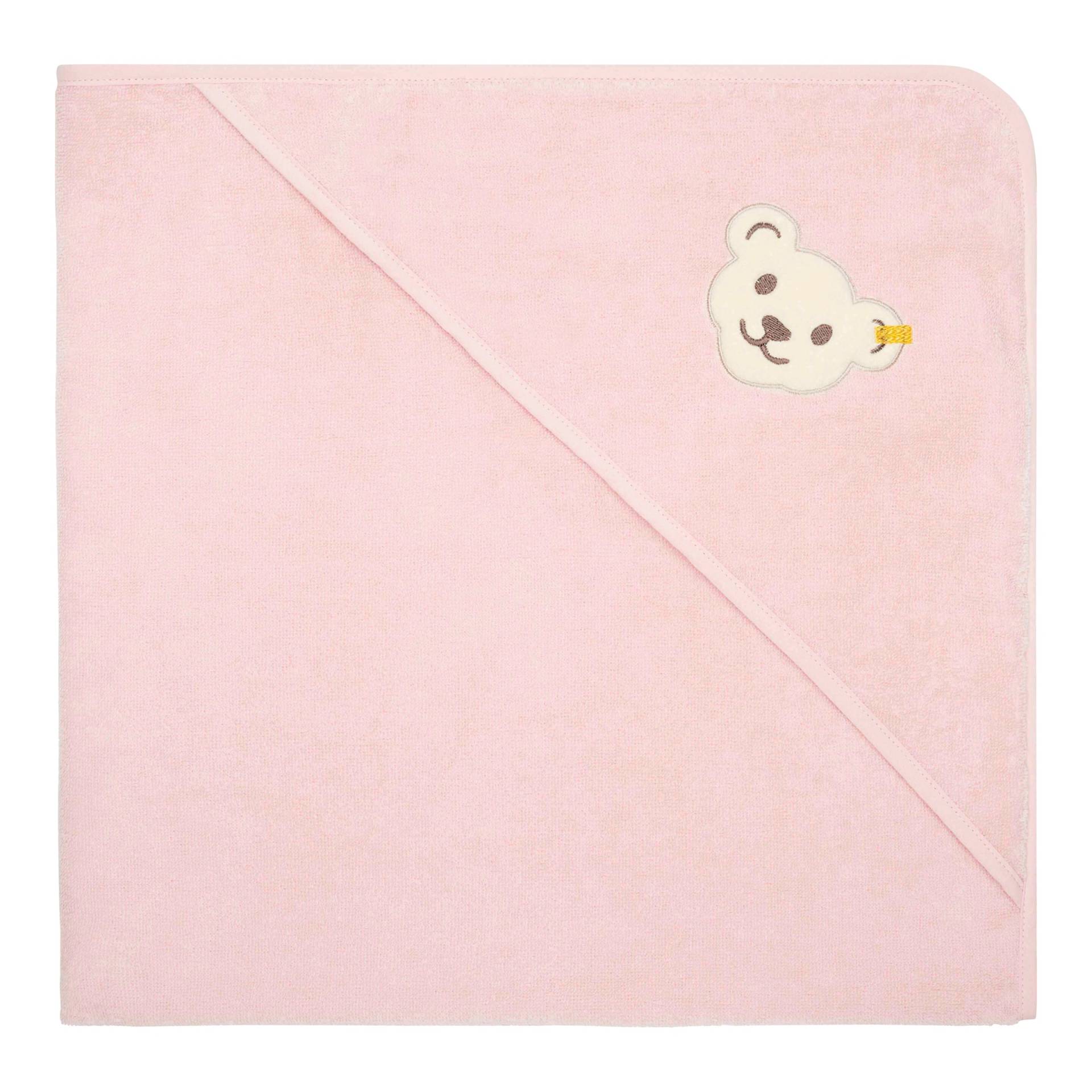 Steiff Kapuzen-Badetuch Frottee Bär rosa von Steiff