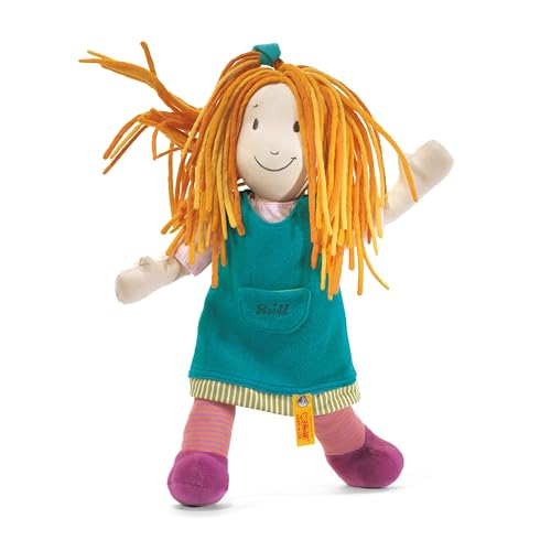 Steiff Kuscheltier Frieda Puppe, Süße Stoffpuppe, Jungen, Mädchen & Babys ab 0 Monaten, Plüschpuppe 38 cm, Mehrfarbig, 014741 von Steiff