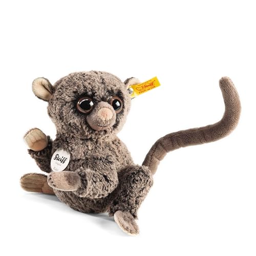 Steiff Kuscheltier Koko Koboldmaki, Süßes Stofftier mit Kunststoffaugen, Kinder, Jungen & Mädchen, Plüschtier 17 cm, Braun, 067334 von Steiff