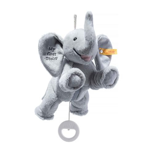 Steiff Kuscheltier My First Ellie Elefant Spieluhr, Süßes Stofftier, Jungen, Mädchen & Babys ab 0 Monaten, Soft Cuddly Friends, Spielzeug 25 cm, Hellgrau, 242731 Steiff Kuscheltier My First Ellie Elefant Spieluhr, Süßes Stofftier, Jungen, Mädchen & Babys ab 0 Monaten, Soft Cuddly Friends, Spielzeug 25 cm, Hellgrau, 242731 von Steiff