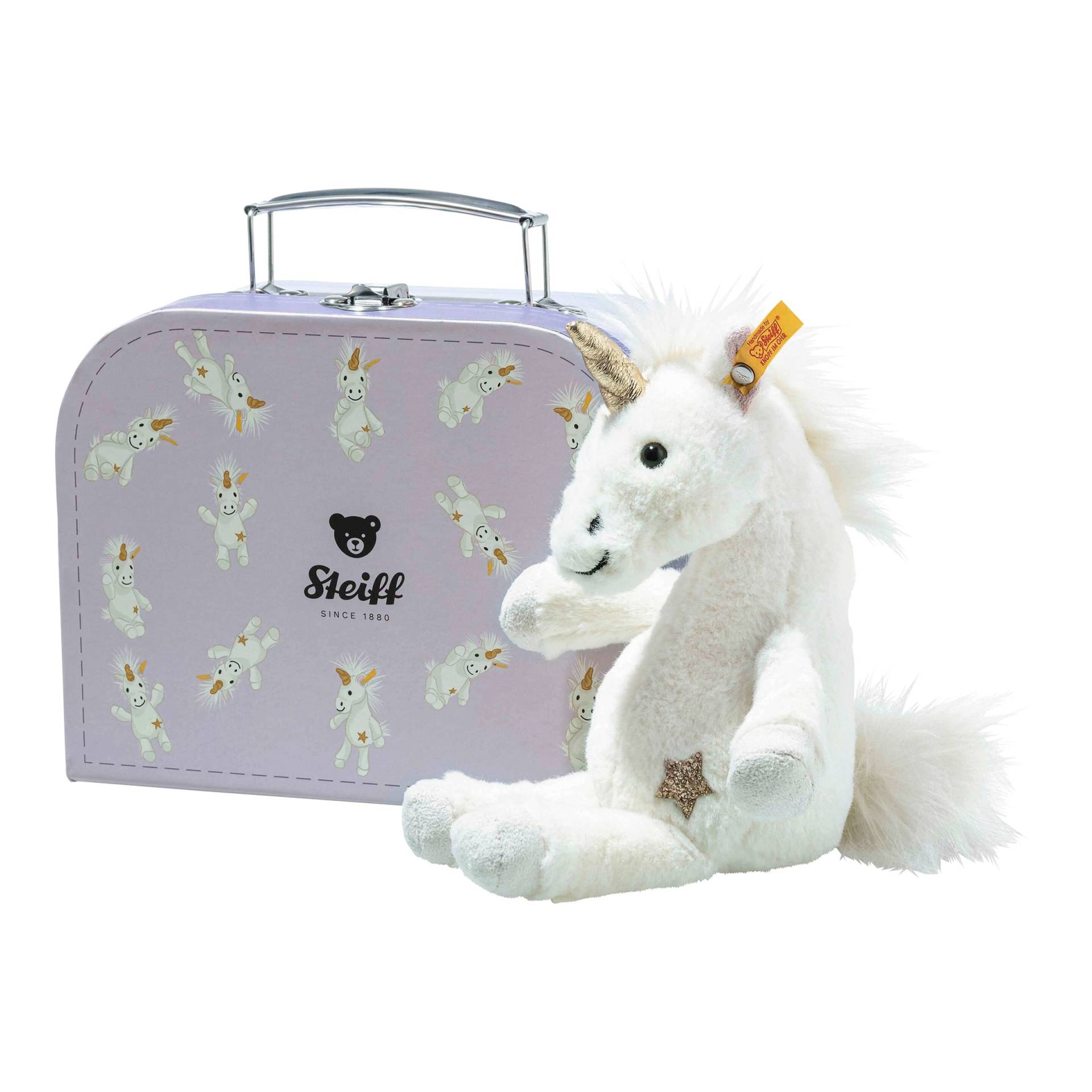 Steiff Kuscheltier Unica Einhorn im Koffer 20cm Steiff Kuscheltier Unica Einhorn im Koffer 20cm von Steiff