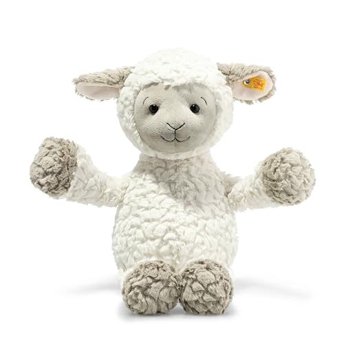 Steiff Kuscheltier Lita Lamm, Süßes Stofftier mit Kunststoffaugen, Kinder, Jungen & Mädchen, Soft Cuddly Friends, Plüschtier 45 cm, Weiß, 067099 von Steiff