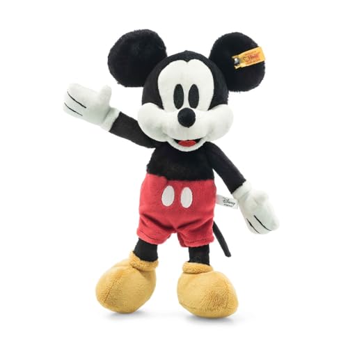 Soft Cuddly Friends Disney Originals Mickey Mouse - 31 cm - Kuscheltier für Kinder - weich & kuschelig - waschbar - bunt (024498) von Steiff