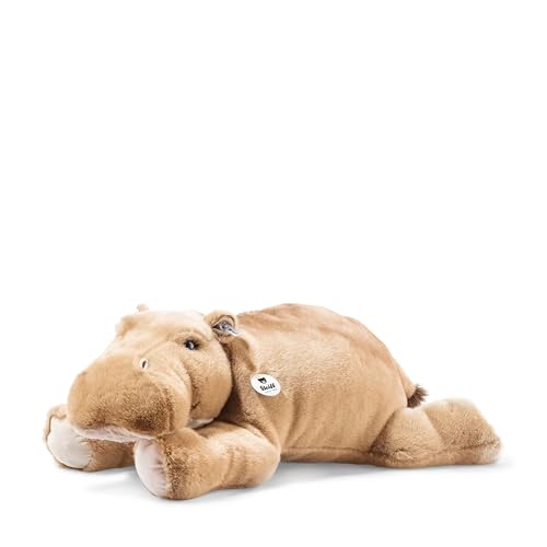Steiff Kuscheltier Mocky Nilpferd, Süßes Stofftier mit Kunststoffaugen, Kinder, Jungen & Mädchen, Plüschtier 80 cm, Beige, 085352 von Steiff