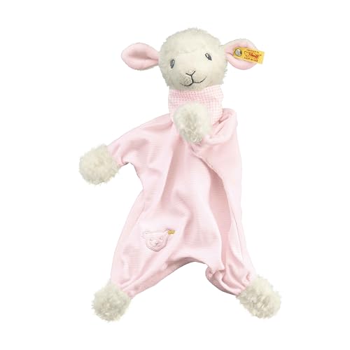 Steiff Schmusetuch Träum-süß-Lamm, Süßes Stofftier, Jungen, Mädchen & Babys ab 0 Monaten, Plüschtier 30 cm, Rosa, 239632 von Steiff