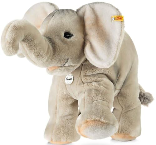 Steiff Trampili Elefant - 45 cm - Kuscheltier für Kinder - Plüschelefant - weich & waschbar - grau - (064043) von Steiff