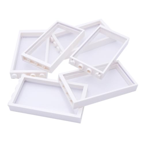 Gestalte Deine Traumstadt! 5 Stück Lego® Architektur-Fenster 1x4x6 – Weiße Eleganz mit transparenten Scheiben! von Stein-Experte
