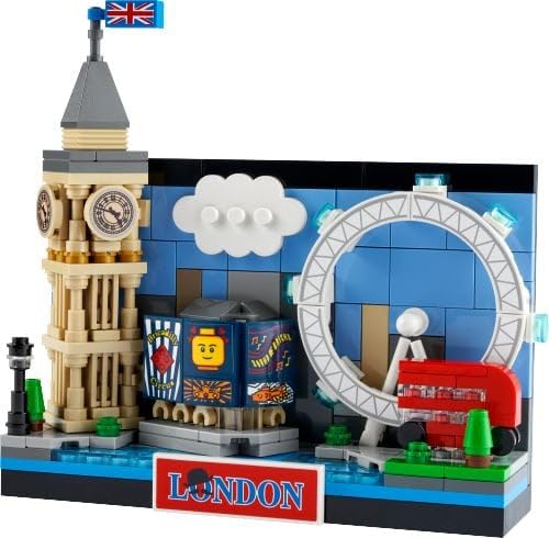 Lego® 40569 Postkarte aus London – Sammlerset mit Big Ben & London Eye, Souvenir-Bauset für Erwachsene & Kinder, London Skyline, Deko-Idee & Geschenk von Stein-Experte