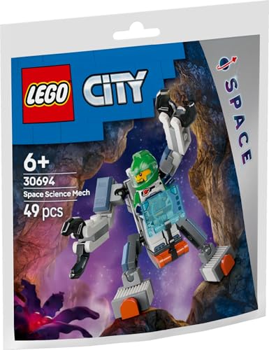 Lego® City Weltraumforscher-Mech | Abenteuer-Set für kleine Entdecker & Technikfans | Futuristischer Roboter zum Bauen & Spielen von Stein-Experte